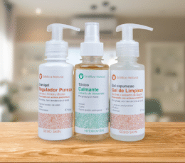 kit promocional piel grasa regulador calmante limpieza sebo skin hydrovital