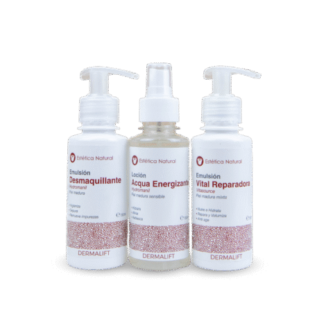 kit promocional piel madura desmaquillánte acqua energizante reparadora dermalift
