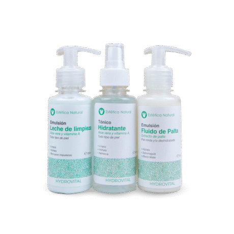 kit promocional piel normal leche limpieza hidratante fluido palta hydrovital