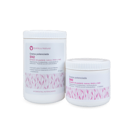 crema potenciada sn2 extracto de guaraná ruscus limón maíz