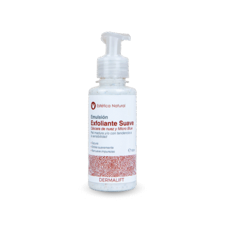 Emulsion exfoliante suave cascara de nuez y micro blue