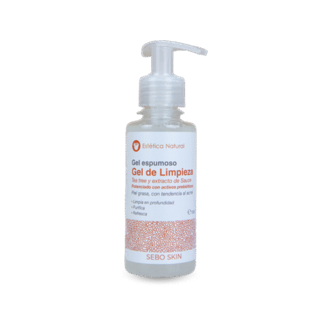gel espumoso gel de limpieza tea tree extracto de sauce sebo skin