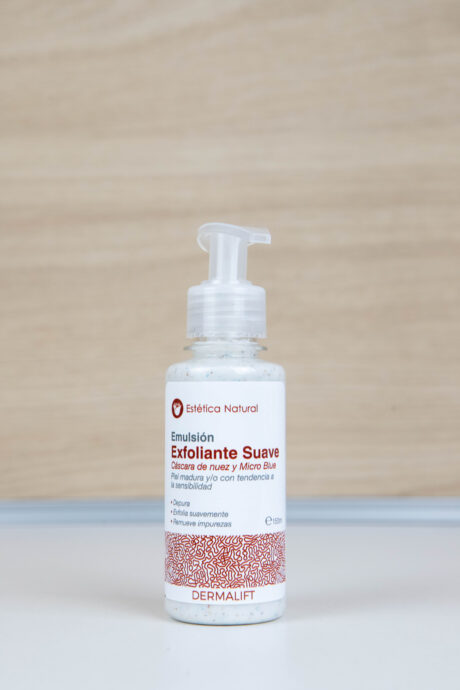Emulsion exfoliante suave cascara de nuez y micro blue