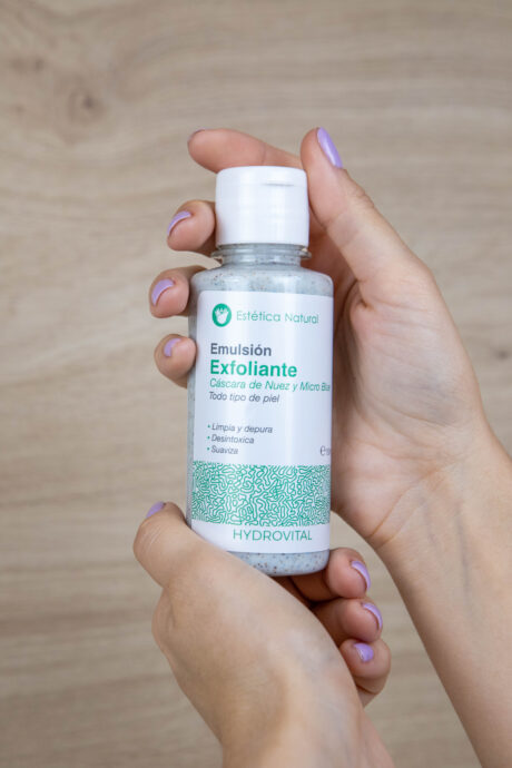 Emulsión Exfoliante Cáscara de Nuez y micro blue
