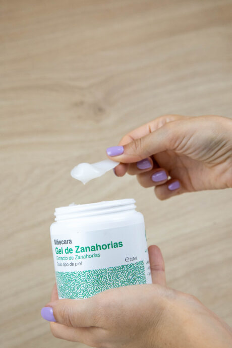 máscara gel de zanahorias extracto de zanahorias