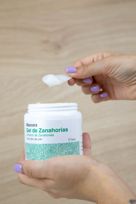 máscara gel de zanahorias extracto de zanahorias