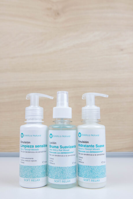 Kit promocional piel sensible soft relax limpieza bruma e hidratante