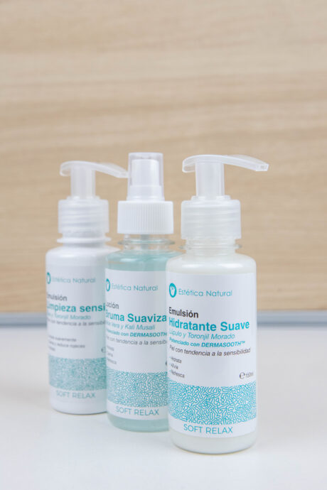 Kit promocional piel sensible soft relax limpieza bruma e hidratante