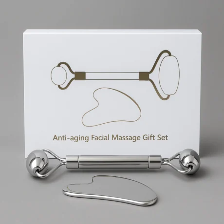Kit Gua Sha y Rodillo Facial de Aleación de 7 Metales 1
