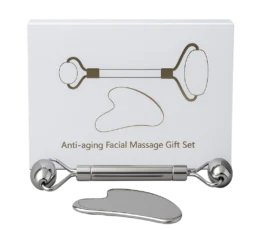 Kit Gua Sha y Rodillo Facial de Aleación de 7 Metales 0