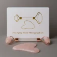Kit Gua Sha y Rodillo de Cuarzo Rosa 1