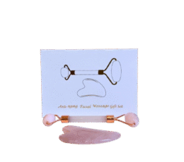 Kit Gua Sha y Rodillo de Cuarzo Rosa 0