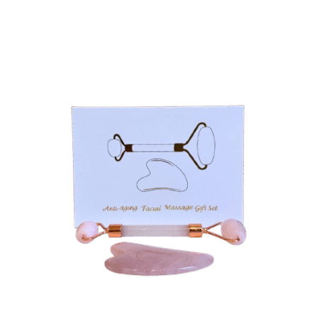 Kit Gua Sha y Rodillo de Cuarzo Rosa 0