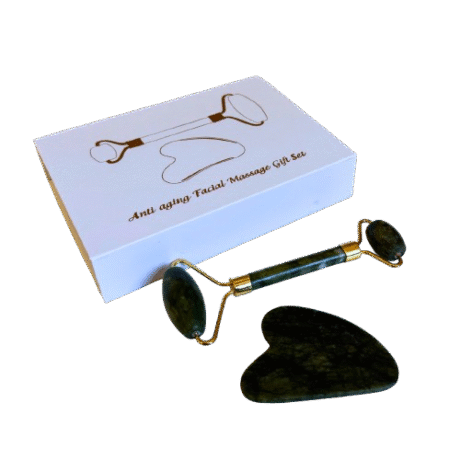 Kit Gua Sha y Rodillo de Jade 0