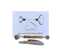 Gua Sha y Rodillo Facial de Aleación de 7 Metales 0